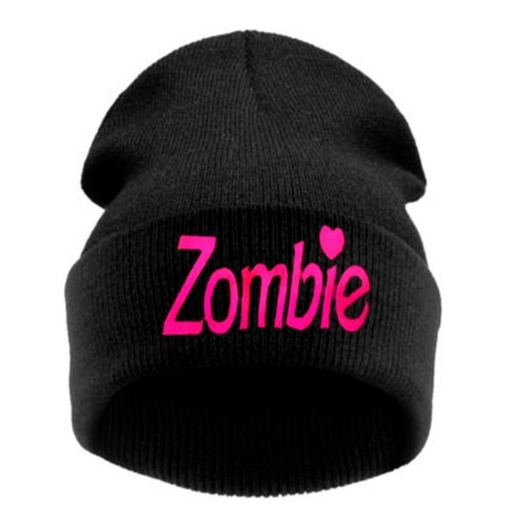 Women Black Zombie Beanie Hat
